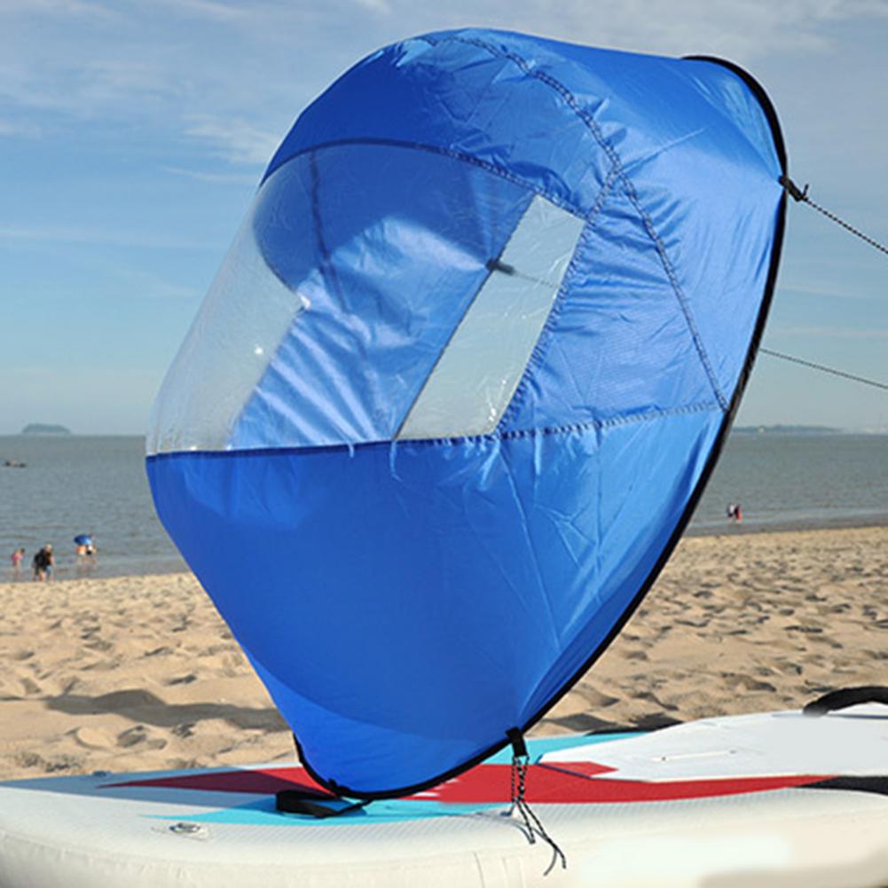 Wind Sail with Clear Window Perfect Protection Foldable Ultralight Summer Surfing Downwind Sail for Kayaking