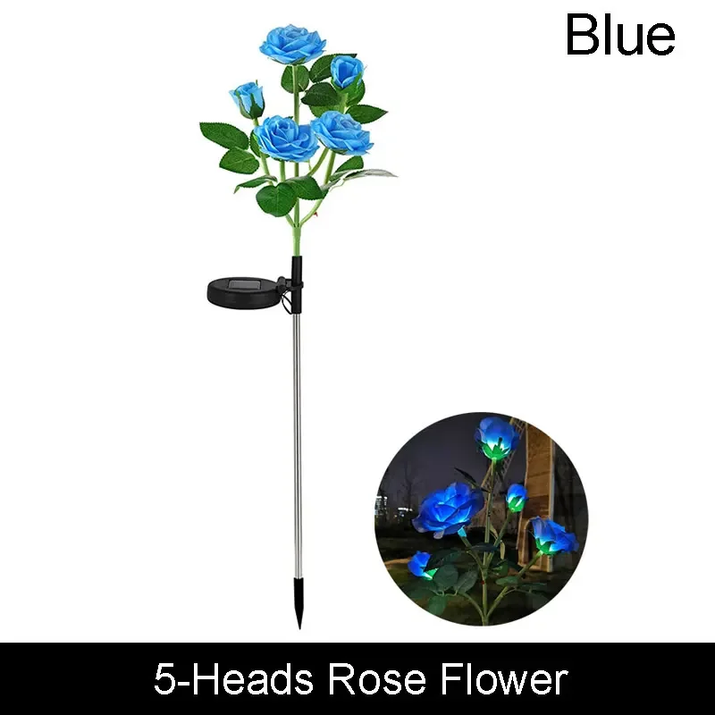Estaca Solar de jardín de orquídeas y girasoles, luz LED decorativa impermeable para exteriores, para Patio, jardín, Patio, Pascua y Navidad, 1 ud.: Color blanco cálido