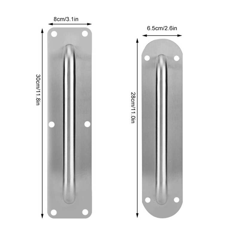 Stainless Steel Pull and Push Plate Door Access Door Pull Handle with Screws