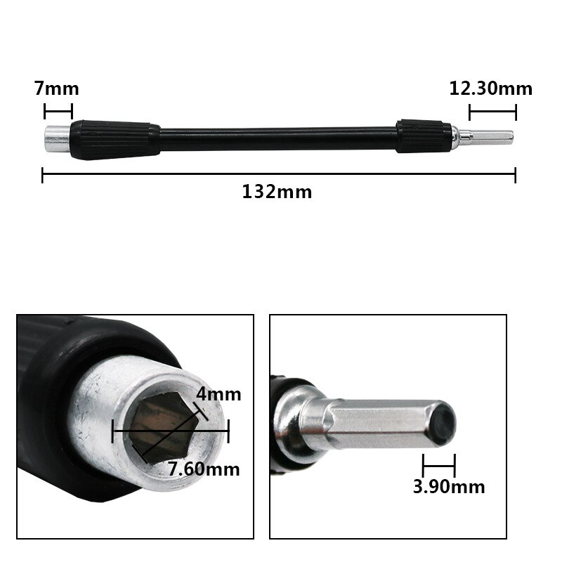 Verlängerung Stange verhexen Stock Bohrer Universal--fest/flexibel Biegsamen Erweitert Verlängerung Magnetische Welle 4mm Schraubendreher bisschen Halfter