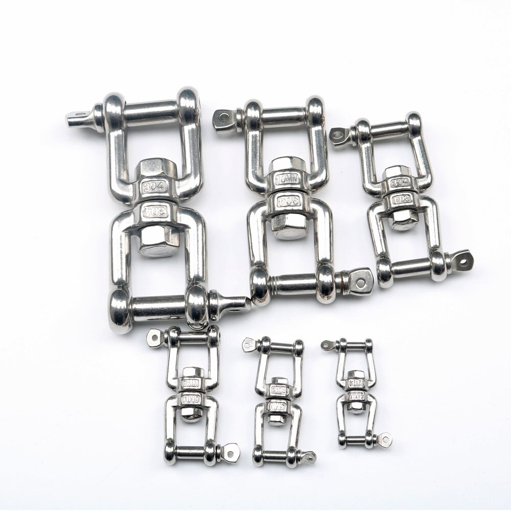 Jaw-Jaw Swivel Anchor Chain Connector Marine Grade 304 Stainless Steel Quick Release Shackle Marine Hardware