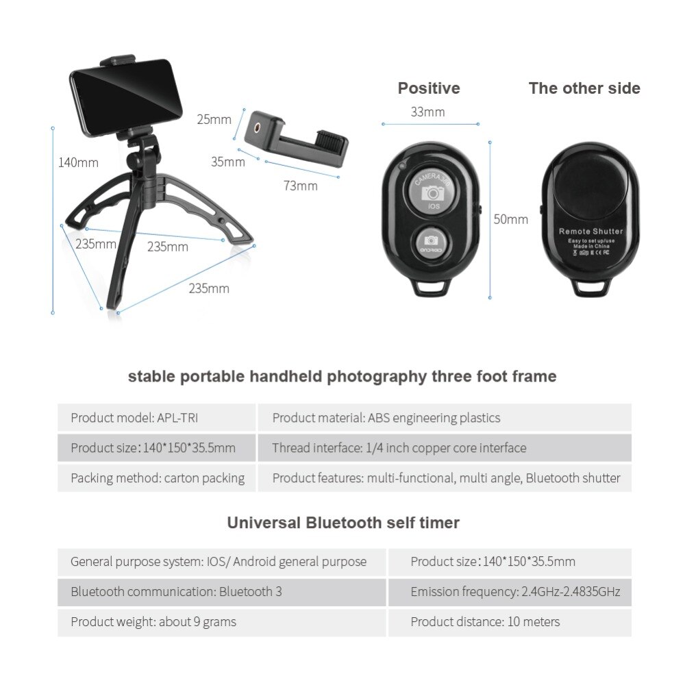 APEXEL 18X Telescope Phone Lens Monocular+3in1 Fisheye Wide Macro Lens +Selfie Tripod With Bluetooth for iPhone Smartphones