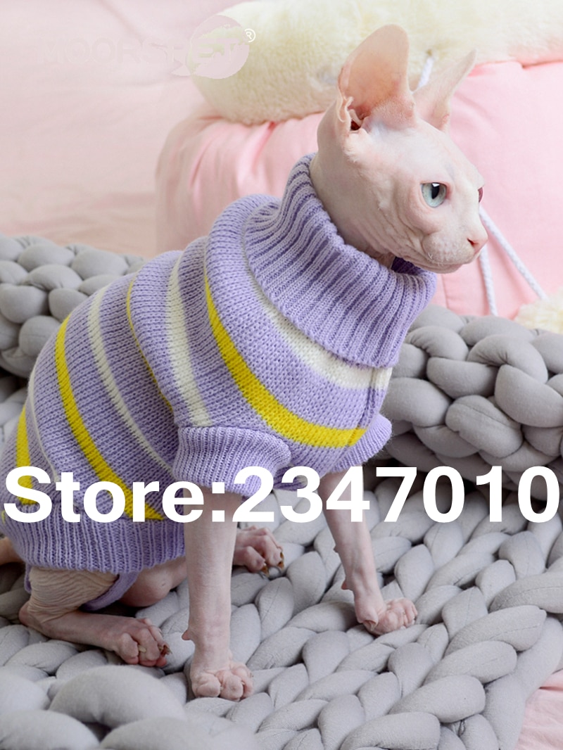 [mpk kæledyr] sphynx sweater, tøj til hårløse katte, hættetrøjer til katte til katte, tøj til katte, små hundetøj