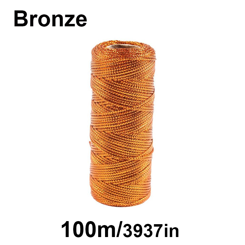 Makramé Tråd 1.5mm 100M - Flettet polyester tau til DIY Håndverk, Søm, Dekorasjon: måke