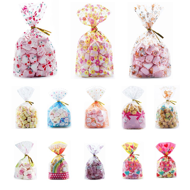 50 Stuks Plastic Zak Voor 13X19cm Snoepjes En Sweets Verpakking Zakken Verjaardag Wedding Party Kerst Geschenkverpakking