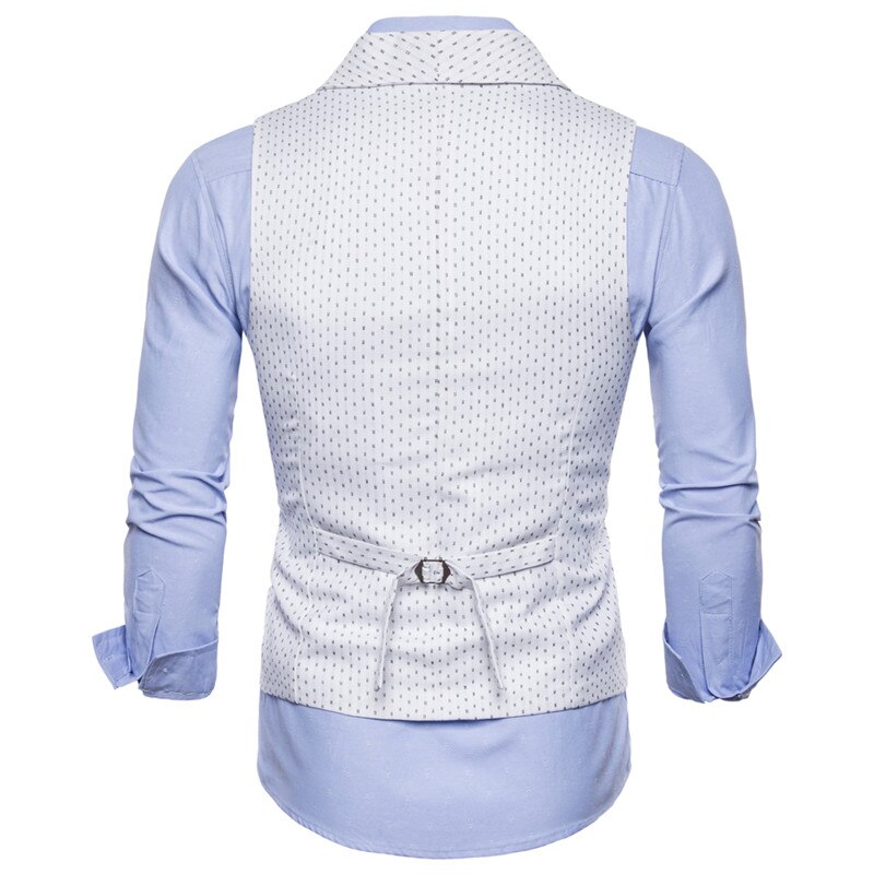 Riinr Vests Male Slim Fit Vest Suit Men Waistcoat Homme Sleeveless Mens Suit Vest Casual Plus Size 4XL