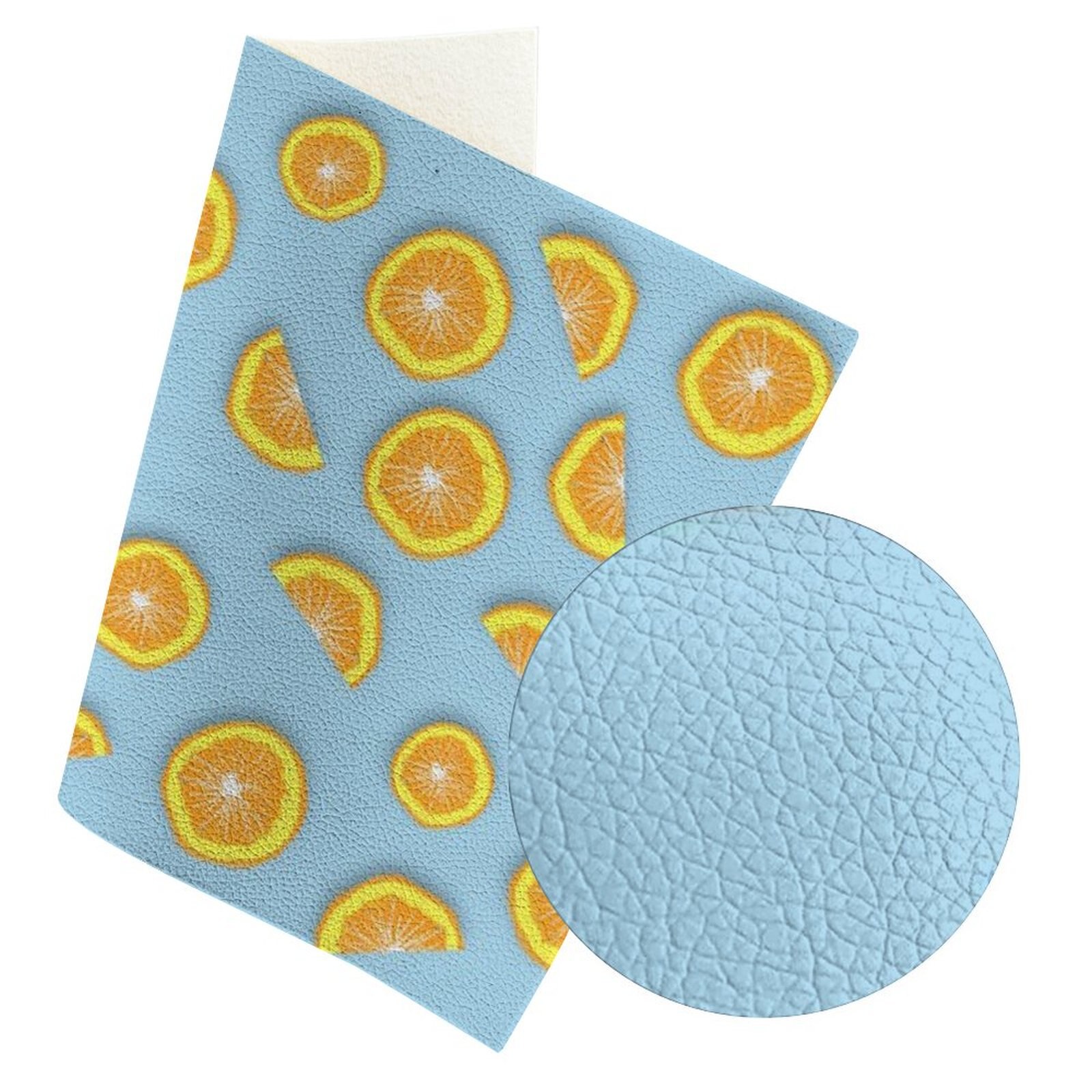 Good-Looking Fruit Printing Lychee Pattern Leather Fabric Hair Accessories Bow Knot Shoes Crafts 22X30cm