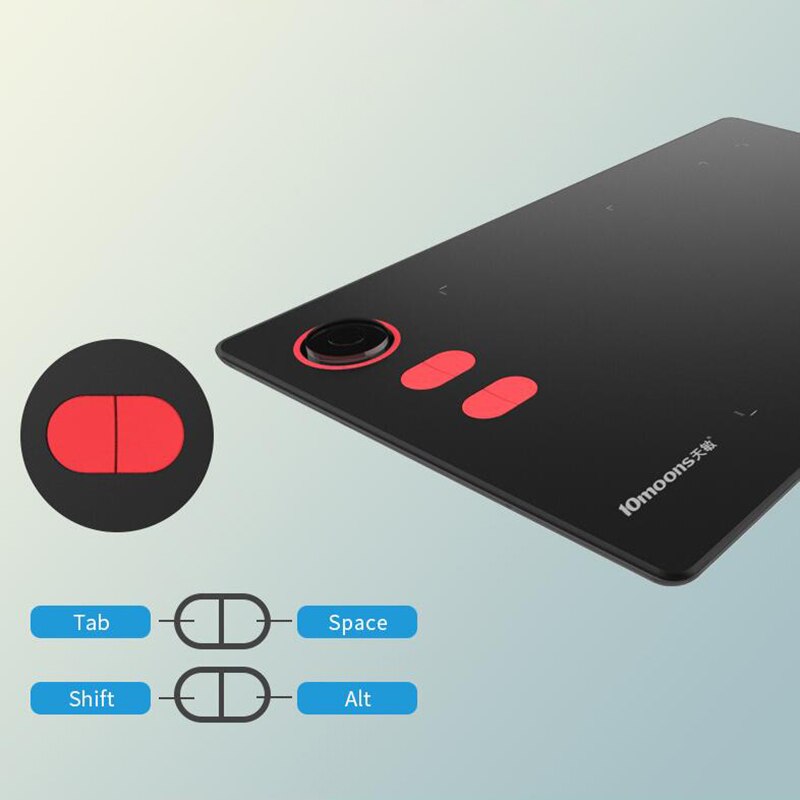 10moons G20 Graphics Drawing Tablet - 8192 Pressure Levels - USB Interface - Large Active Area - for Android Phone