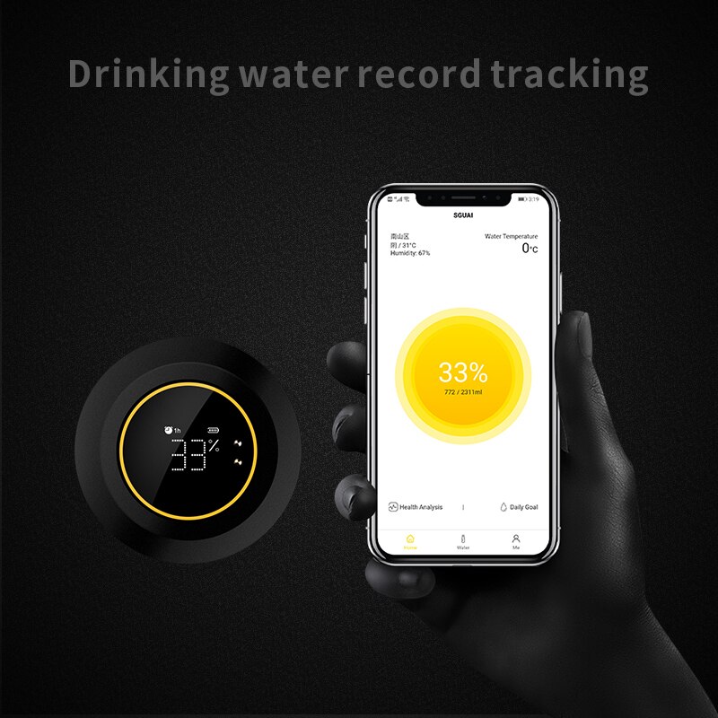 TUYA Smart Water Bottle 24-hour Insulation Cup Drinking Water Monitoring Timing Reminder High-End LCD Thermos Cups