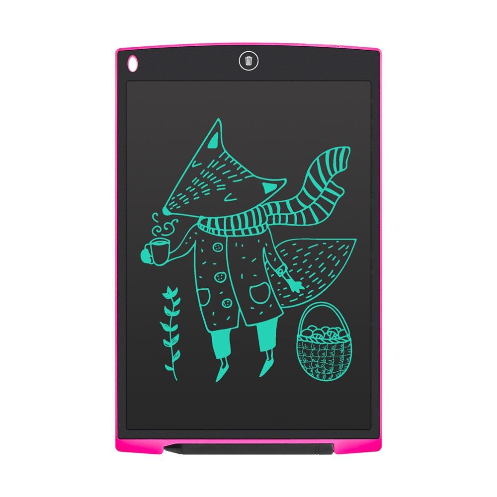 LCD drawing tablet 12 &quot; Digital Drawing Tablet, Writing Pads, Portable Electronic Whiteboard Tablet, Ultra-thin Board with Pen: Rose Red