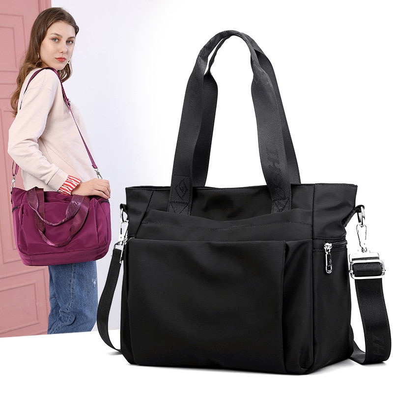 Borsa in Nylon impermeabile borse per Laptop grandi da donna borsa a tracolla borse per mamma di grande capacità borsa a tracolla Tote borsa principale