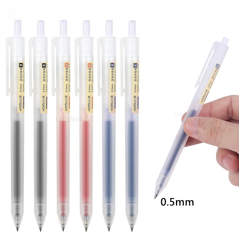 6/10Pcs 0,5mm Einziehbare Gel Stifte Set Schwarz/blau Tinte Kugelschreiber Schreiben Büro Business Unterschrift Schule liefert Schreibwaren