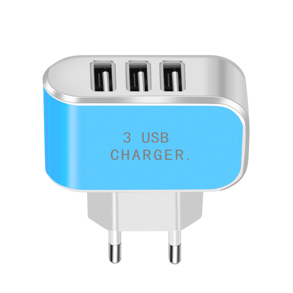 Olaf-cargador USB de carga rápida 5V2A para móvil, cargador de pared rápido para iPhone X, 8, 7, iPad, Samsung S9, Xiaomi mi 8, Huawei: Only Charger Blue