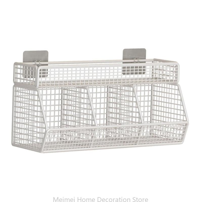 Canasta organizadores montados en pared H7BF para optimización del espacio sala estar y sala estar: XXL / Blanco