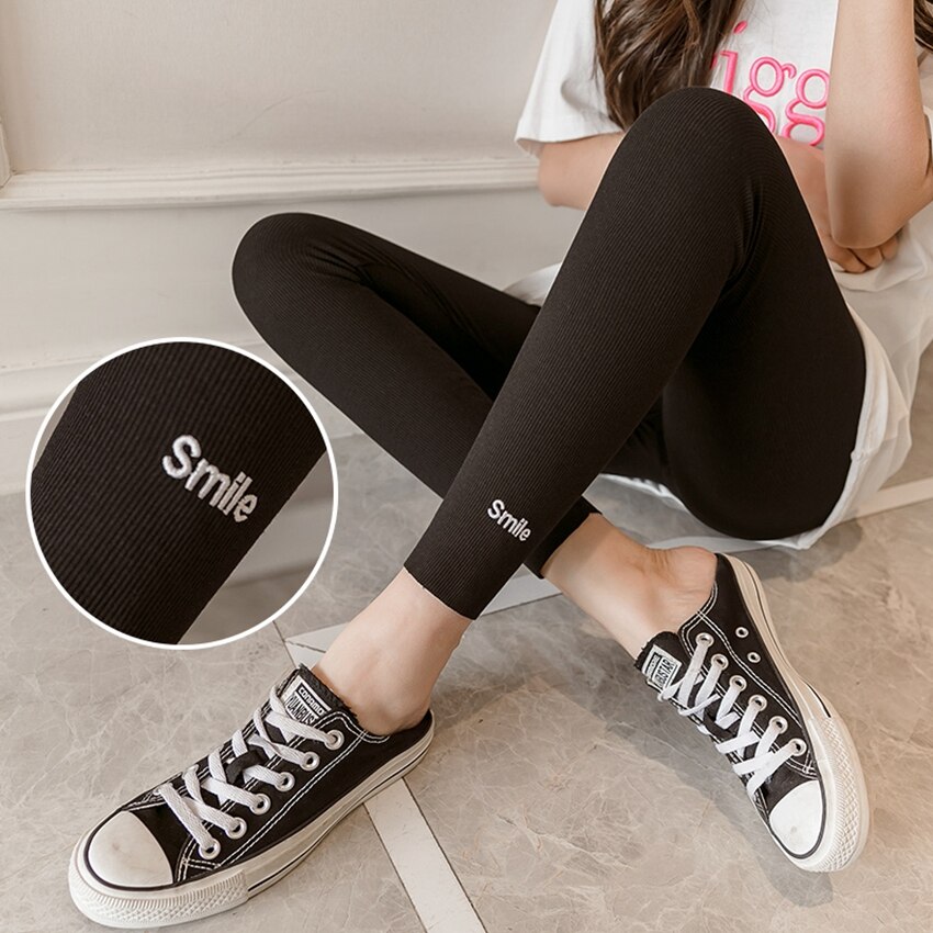 Zwangere Vrouwen Leggings Lente En Herfst Modellen Verdikte Kleine Putjes Zwangere Vrouwen Buik Lift Broek Borduurwerk Voeten Leggings