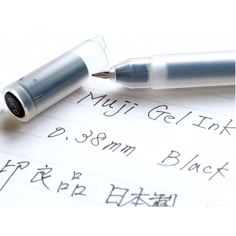 3 pièces Muji Stylo Gel Recharge Lot 0.38mm 0.5mm Couleur Stylo Recharges D'encre À Séchage Rapide Lisse Encre Écriture Papeterie École Fournitures De Bureau