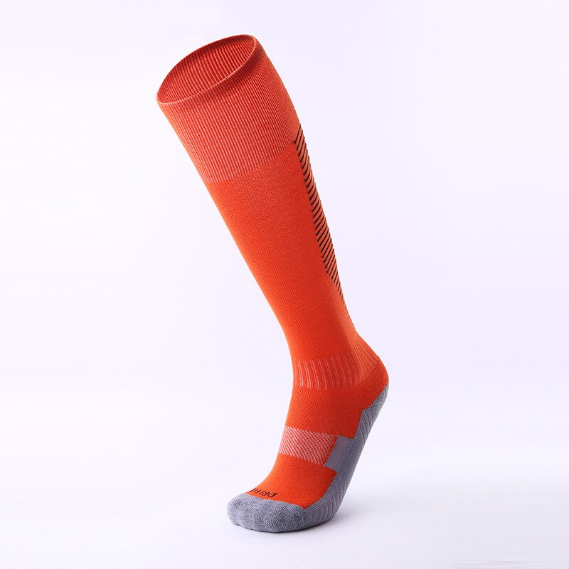 Brothock winter thick adult football socks towel bottom deodorant wear men running football soccer socks factory direct: Orange