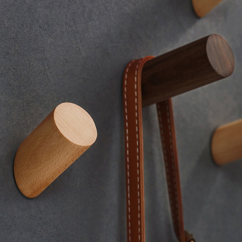 Cintre mural en bois naturel pour vêtements, porte-manteau, porte-clés, chapeau, écharpe, articles divers, sac à main, organisateur de rangement, support de salle de bain