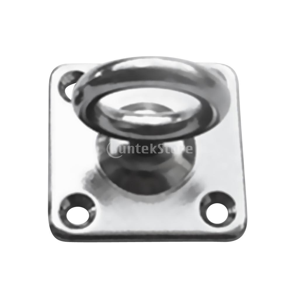 316 Stainless Steel Square Swivel Pad Eye Plate Eye Hook Shade Sails Mounting Fixing Kit Marine Boat Rigging Hardware 5mm 6mm