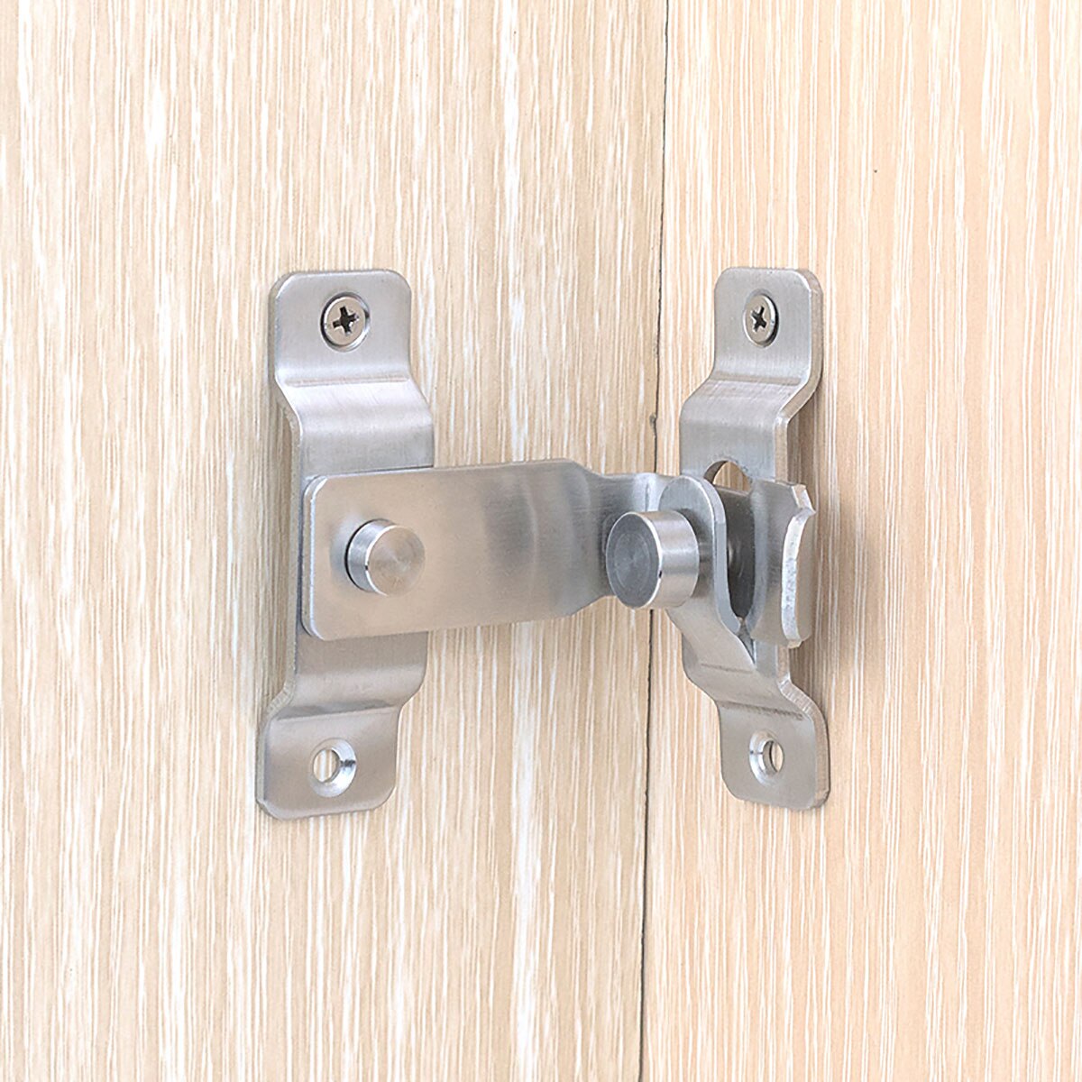 1Pcs Stainless Steel Door Bolt Latch 90 Degree Barn Cast Hook Latch Window Cabinet With Screws Right Angle Sliding Gate Buckle