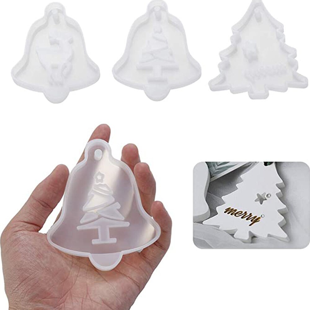 6 Pcs DIY Craft Snowflake Molds Making Clay Plaster Cement Mould Tool Toys Xmas Tree Silicone Mold Toy Ornaments Christmas Decor