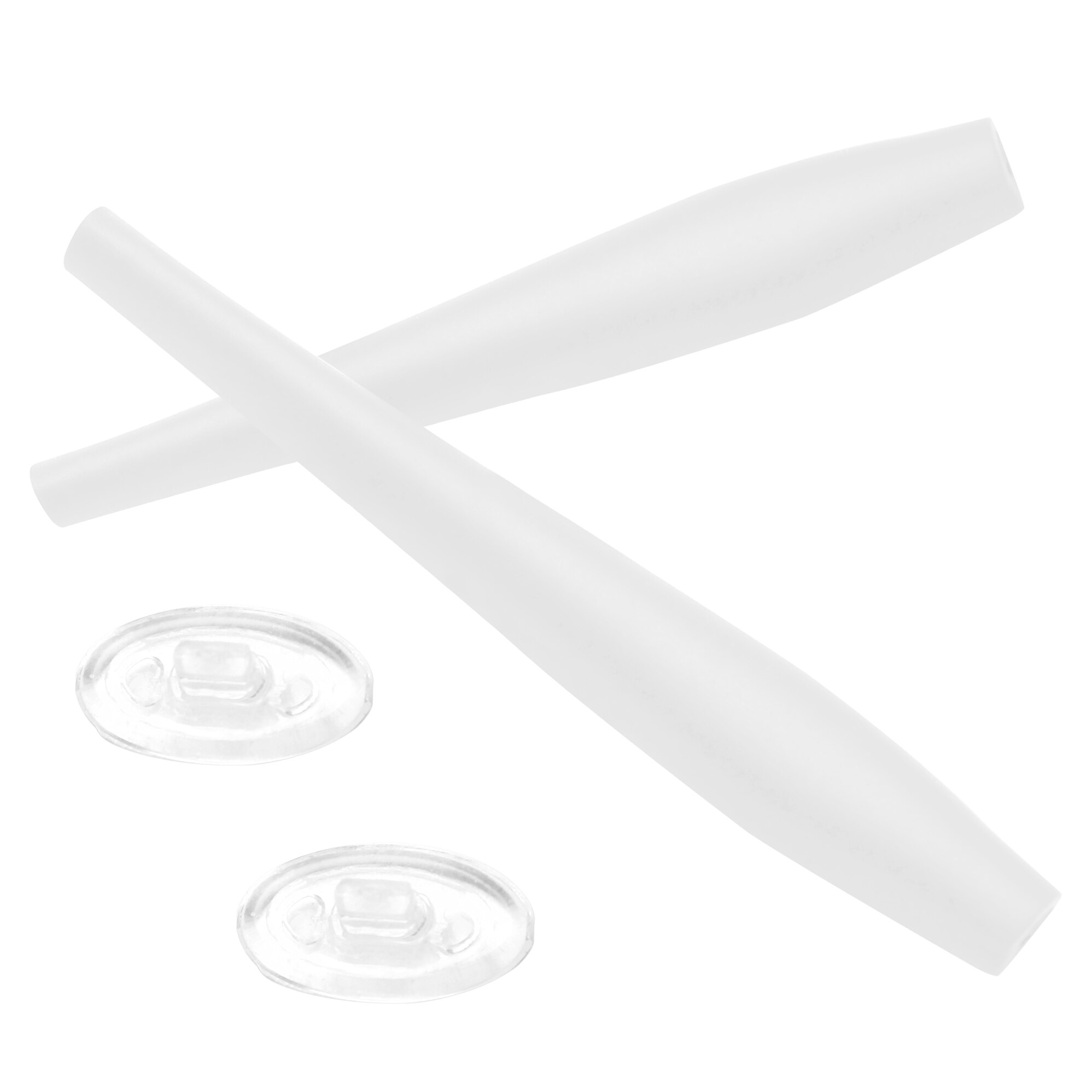 Bwake Replacement Rubber Kit Ear Socks &amp; Nose Pads for-Oakley Crosshair 2.0 OO4044 Sunglasses - Multiple Options: White