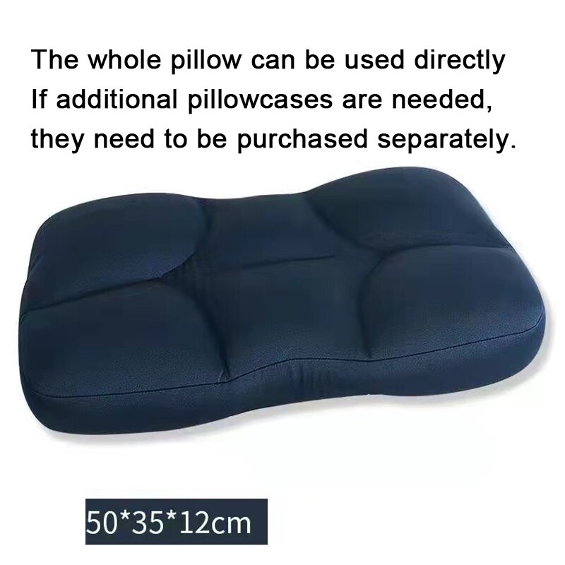 All-round Sleep Pillow Egg Sleeper Memory Foam Soft Orthopedic Neck Pillow Pain Release 3D Neck Micro Airball Pillow Deep Sleep: Blue