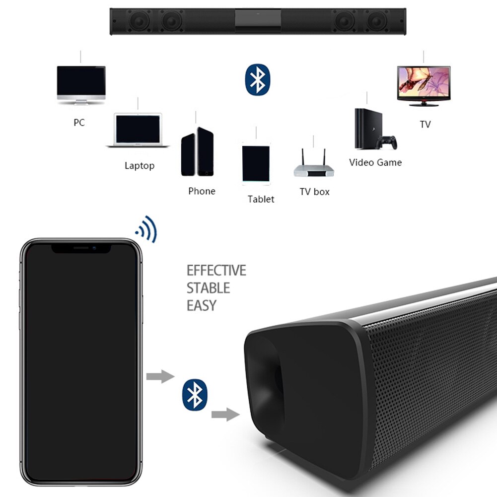 Stereolyd hjemmekino subwoofer trådløs vanntett multifunksjon innendørs utendørs bærbar bluetooth-høyttaler kraftig