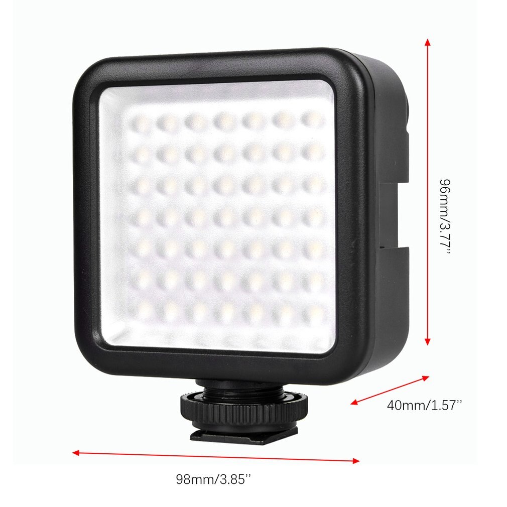 Flash Mini Pro Led-49 Video Licht 49 Led Flash Light Voor Dslr Camera Camcorder Dvr Dv Camera Licht zwart