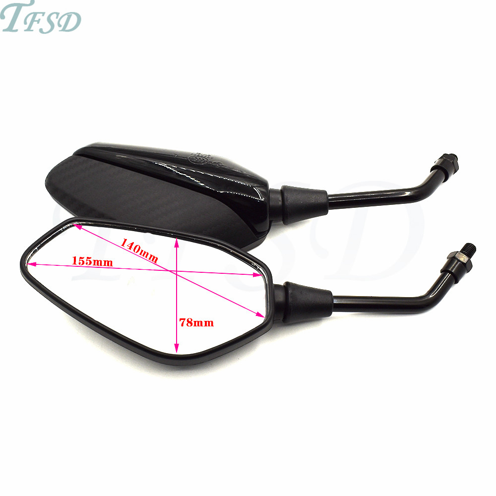 10mm universal motorcycle accessories motorbike side mirror rearview mirror For Triumph Tiger 800 1050 Rocket III Street Triple