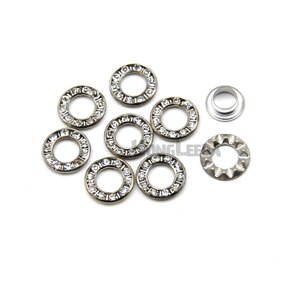 DIY 1 sets hand press tools + 100sets/lot 3colors 12mm round metal brass rhinestone eyelets glass grommets: NICKEL