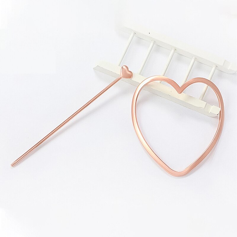 Original Alloy Round Top Hairpin Bun Cage Minimalist Bun Holder Cage Hair Stick Girl Hair Accessories Hair Jewelry: FQ044-4-R