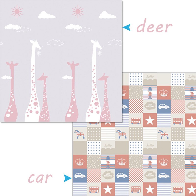 XPE dziecko mata do zabawy mata dla niemowlęcia dwustronna dywan dla dziecka dywan mata rozwojowa dla dzieci Pad do grania w przedszkolu aktywność siłownia: I / 200CMX180CMX1CM