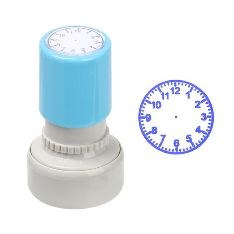 Tampon d'horloge 1 pièce, outils d'enseignement pour enfants, apprentissage, horloge, horloge, sceau, école primaire G7S9: blue 1
