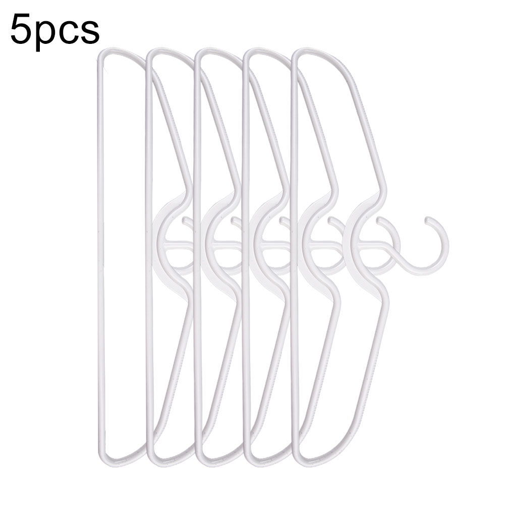 5/10/20pcs Coat Hanger Short Neck Hangers Anti-slip Clothes Hanger Short Neck Space Space-saving Plastic Clothes Hangers White: light green