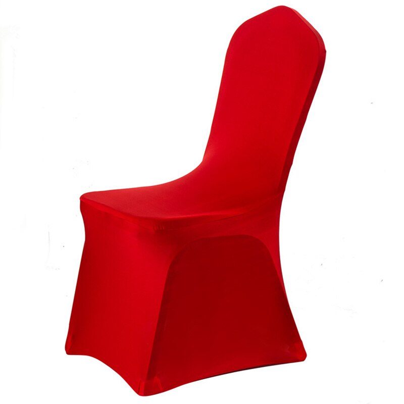 1pc stoelhoezen spandex lycra slip stoelhoes diner bruiloft banket feest wit: Rood