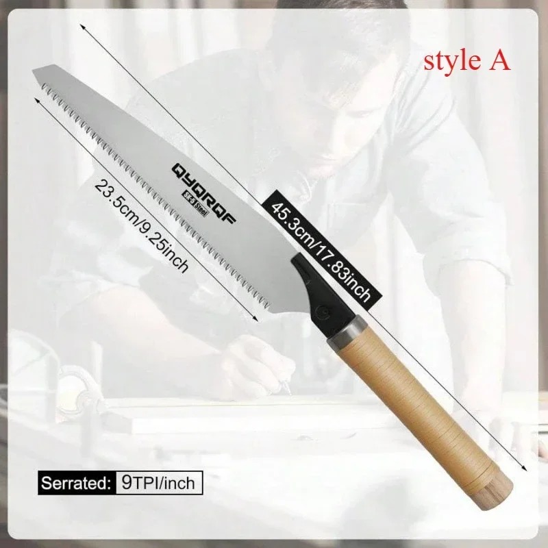 Sierra manual japonesa de 10 pulgadas, sierra de tracción de 17 TPI con hoja desmontable, sierra para madera para carpintería y jardinería