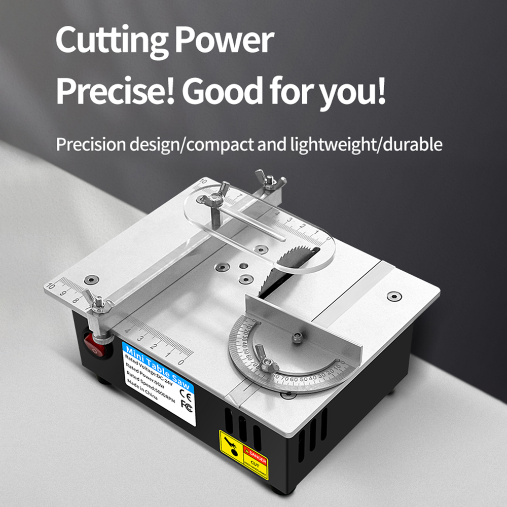 DC 24V huishoudelijke miniatuur houtbewerking tafel zag elektrische multifunctionele precisie stofdichte decoratie snijmachine