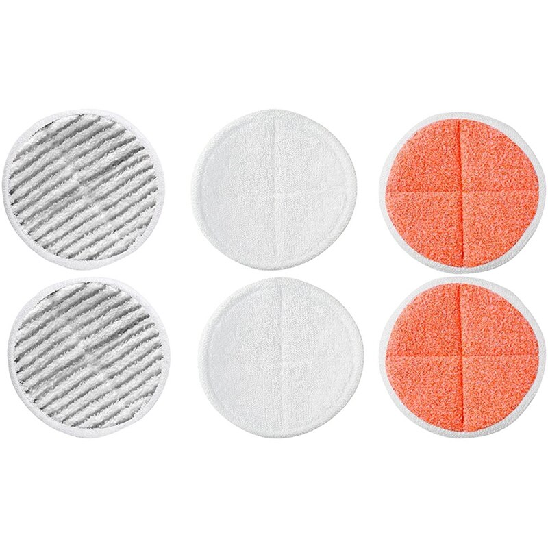 Cleaning Replacement Cloth Steam Mop Cloth Cover Replacement Mop Pads for Bissell Spinwave 2124, 2039A, 2037: Orange Grey White