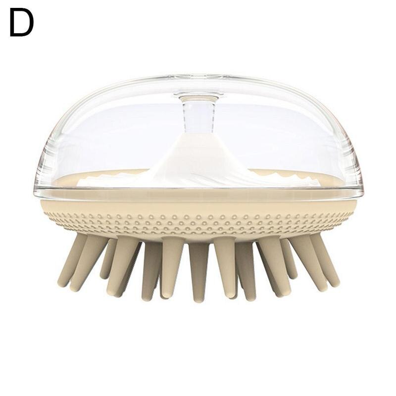Silicone Head Body Scalp Massage Brush Silicone Shampoo Brush Hair Washing Comb Shower Brush Bath SPA Scalp Massager: 1pcs yellow