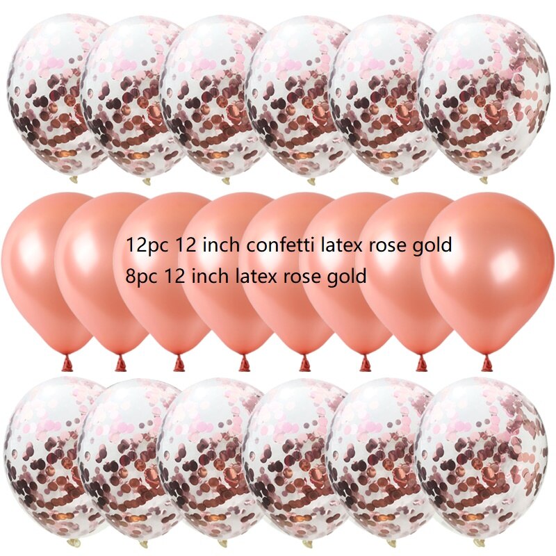 Supports de ballons cylindriques, 7 Tubes, décoration de fête prénatale, pour anniversaire, 7 Tubes: rose gold