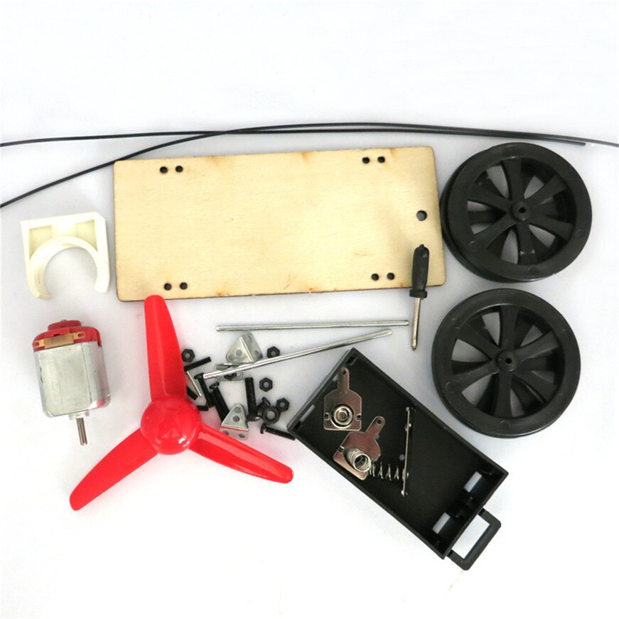 # Mini Wind Powered Toy DIY Car Kit Children Educational Gadget Hobby Funny