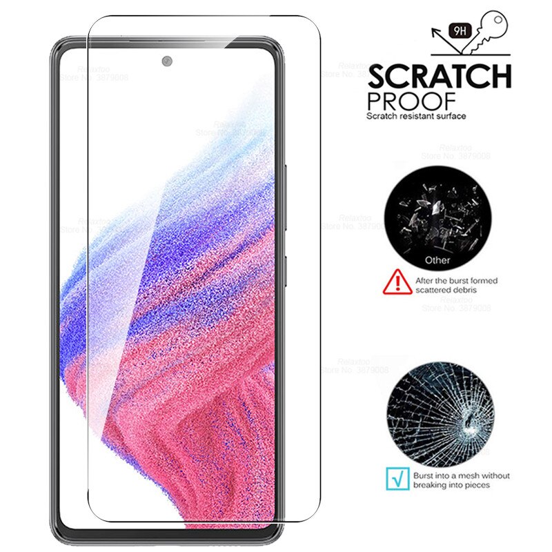 6in1 Camera Lens Protective Glass For Samsung Galaxy A53 5G Tempered Screen Protector Sumsung A53 A 53 6.5inches Full Cover Film