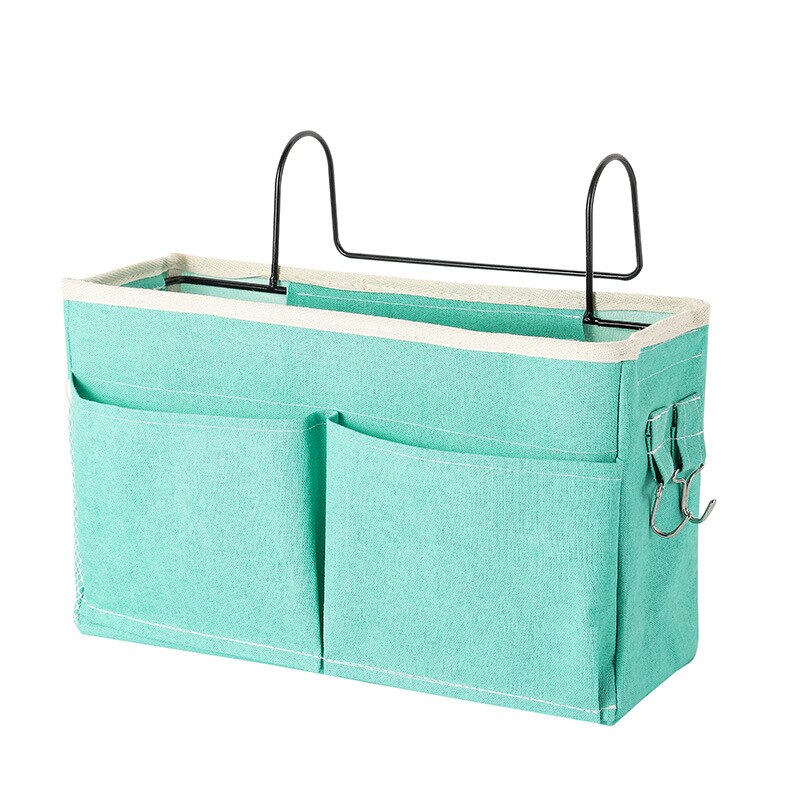 Bedside Hanging Organizer Pocket Storage Bag Wardrobe organizer Canvas Bedroom Bathroom Magazine tote Storage Organizador Pouch: T