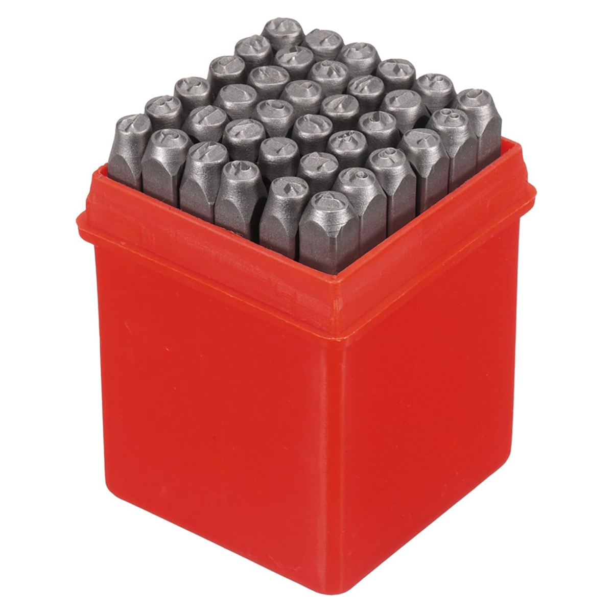 A04R-36Pcs 1/8IN (3mm) Number and Lower Case Letter Stamp Set, A-Z, & 0-9 Punch Press Tool for Metal Plastic Wood Leather