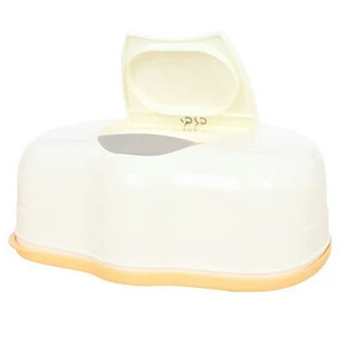 80 Sheets Tissue Box Wet Wipes Plastic Case Toilet Paper Storage Case Napkin Meals Paper Organizer Refillable Container: Yellow