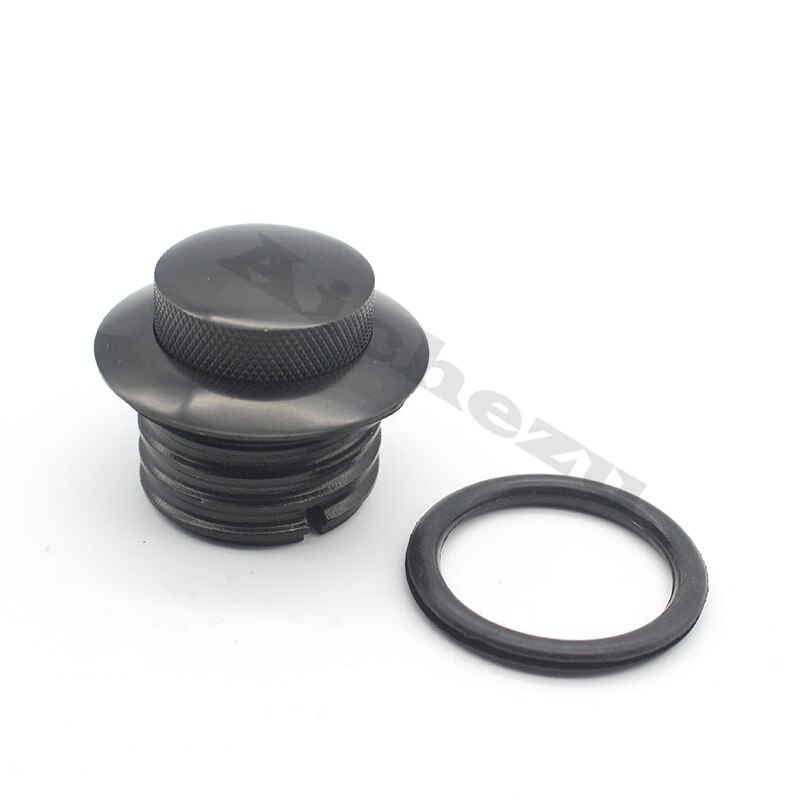 Acz Motor Linksom Schroef-In Cnc Pop-Up Gas Tank Cover Tankdop Met O-Ringen Voor harley Davidson Sportster 1982-2001: Black