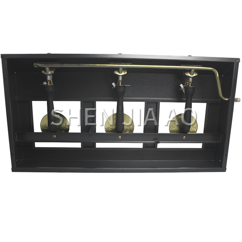 4kw kitchen three-hole gas cooktops natural/liquefied gas stainless steel panel Energy-saving three stove gas stove furnace