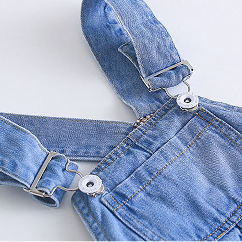 Monos de mezclilla para niños de 6 a 24 meses, ropa informal de verano para niños pequeños, pantalones cortos con tirantes, Mono para bebés, DQ334