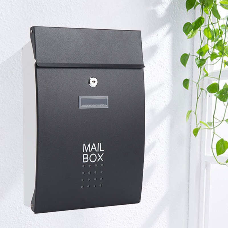 ALWASYME Wall Mounted Mailbox Vertical Locking MailBox Front Porch Residential Outdoor For Postal Service Garden Apartment